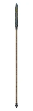 Long spear, weapon, on an isolated white background. 3d illustration Stock Illustration