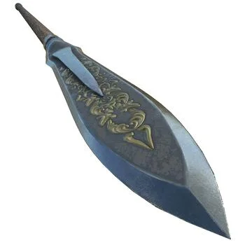 Long spear, weapon, on an isolated white background. 3d illustration Stock Illustration