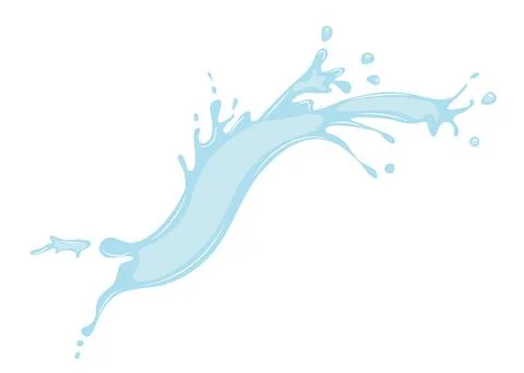 Long splash liquid splash icon Stock Illustration