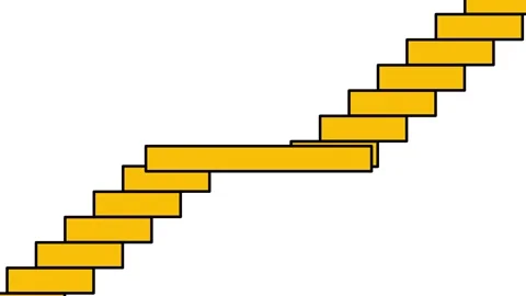 Long Staircase Stock Footage 334342708