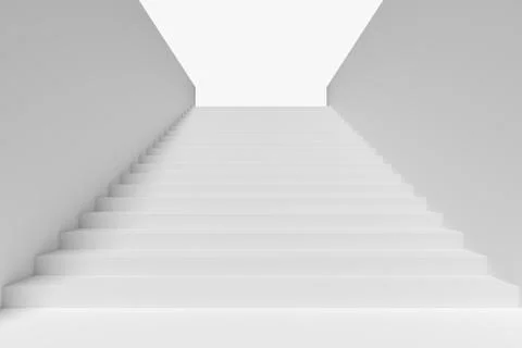 Long staircase in underground passage upward with small shadow Stock Illustration