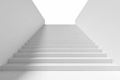 Long staircase in underground passage upward with shadow Illustrazione stock
