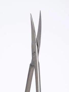 Long straight blade scissors Stock Photos