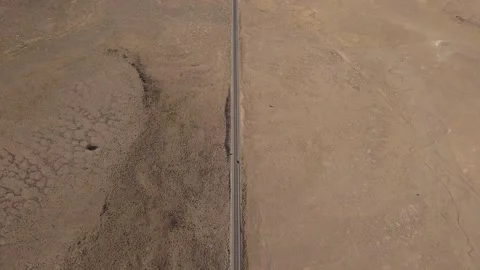 Long straight road in the desert Stock Footage 166490737