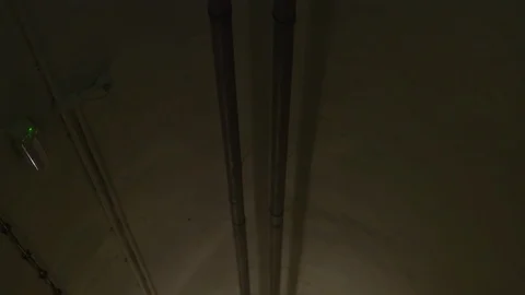 A long stretch of arched hallway inside a tunnel Video stock 121701074