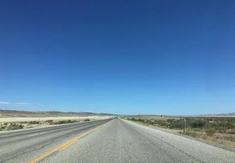 Long stretch of Interstate 70 in rural Utah Stock Photos