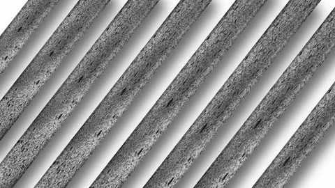 Long striped textured bars arranged in parallel lines Stock Footage 321865601