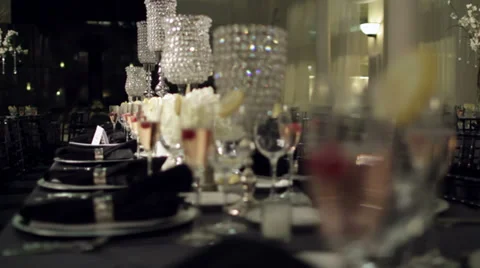 Long table with champagne and raspberry 動画素材 34369628