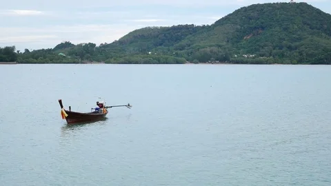 Long-tail boat 03 Stock Footage 69788326