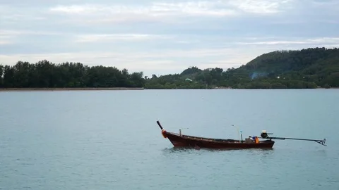 Long-tail boat 04 Stock Footage 69788317