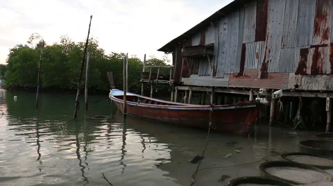 Long tail boat . Stock-Footage 64126591