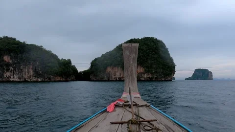 Long-Tail Boat Stock Footage 256639824