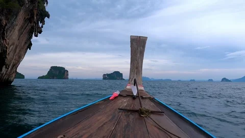 Long-Tail Boat Stock Footage 256640431