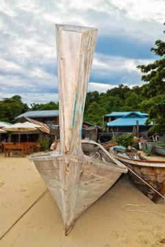 Long tail boat Stock Photos