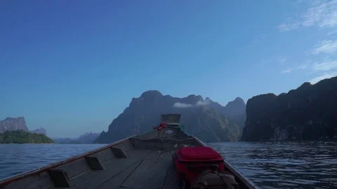 Long tail boat at the river Stock Footage 108472533