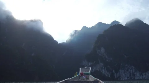 Long tail boat at the river Stock Footage 108472580