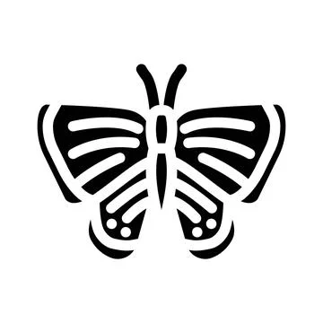 Long tailed blue spring glyph icon vector illustration Stock Illustration