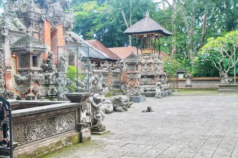 Long Tailed Macaque Monkey in Sacred Monkey Forest Ubud Bali Indonesia Stock Photos