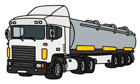 Long tank semitrailer Stock Illustration