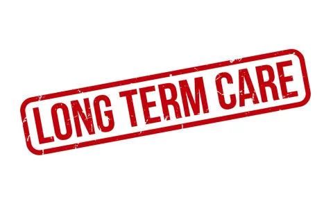 Long Term Care Rubber Stamp Seal Vector Stock Illustration