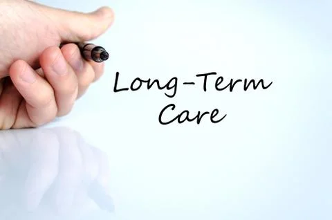 Long-term care text concept Stock Photos