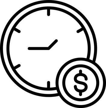 Long term debit Line Icon Design Stock-Illustration