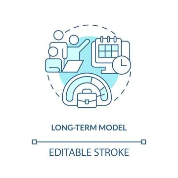 Long-term model turquoise concept icon Stock-Illustration