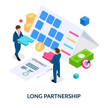 Long term partnership concept. Stock Illustration