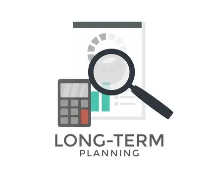 Long term planning form logo design. Business and finance concept Stock Illustration