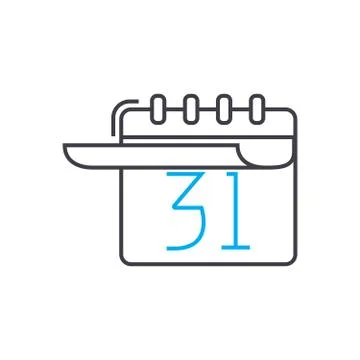 Long term planning vector thin line stroke icon. Long term planning outline Stock Illustration