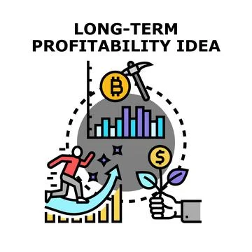 Long term profitability idea developing business concept Stock-Illustration
