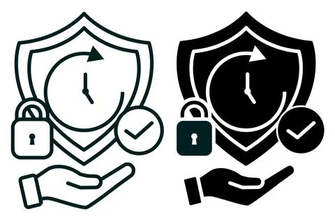 Long term protection icon. Future Assurance sign. Long term symbol. Stock Illustration