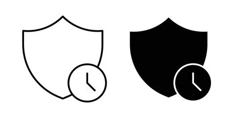 Long term protection icon vector art Illustrations Stock Illustration