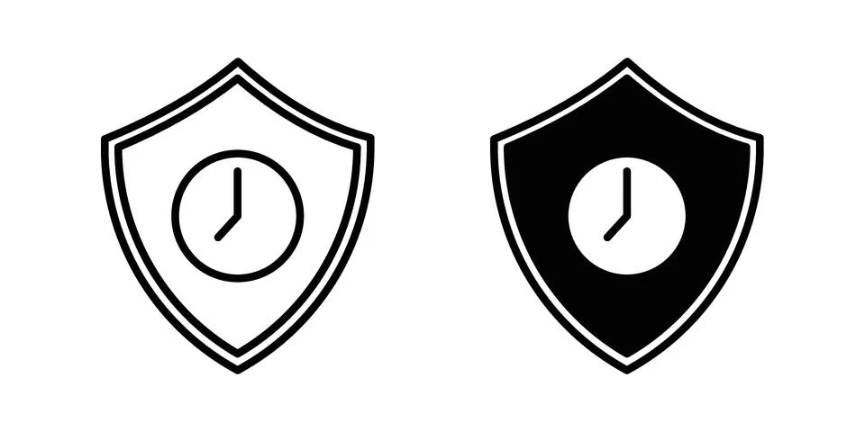 Long term protection icon vector design illustrations Stock Illustration