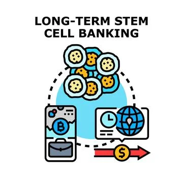 Long term stem cell banking for future health investment Stock Illustration
