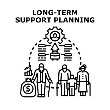 Long term support planning for future generations Stock Illustration