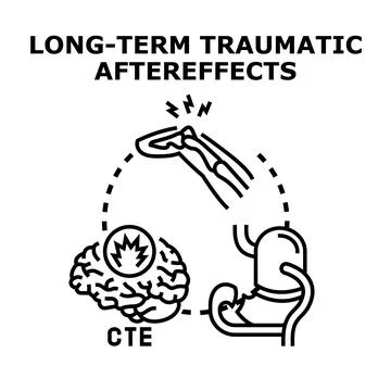 Long term traumatic aftereffects concept vector illustration Stock Illustration