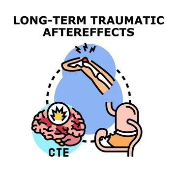 Long term traumatic aftereffects concept vector illustration Stock Illustration