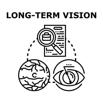 Long term vision planning strategy business objectives 스톡 일러스트