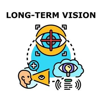 Long term vision planning strategy developing concept Stock Illustration