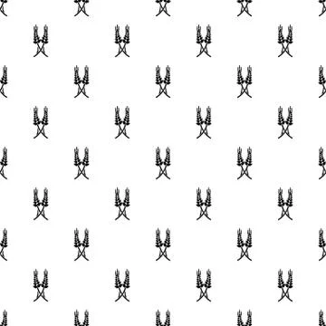 Long-term wheat pattern vector seamless 스톡 일러스트