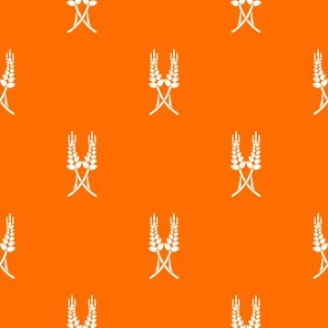 Long-term wheat pattern vector orange 스톡 일러스트