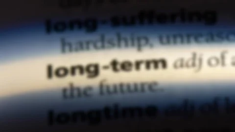 Long term word in a dictionary. Video stock 99562885