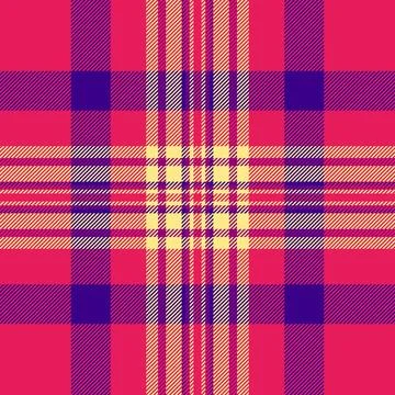 Long texture tartan check, tile plaid background pattern. Folk seamless fab.. Stock Illustration