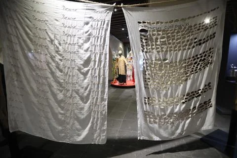 'A long thread', life and work of a Mexican embroiderer Elena Martinez Bolio of  Foto stock