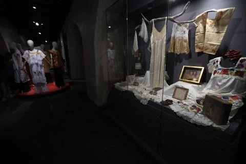 'A long thread', life and work of a Mexican embroiderer Elena Martinez Bolio of  Foto stock