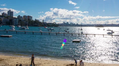 Long Time Lapse Pan of Sunny Harbour 124GYDB PAL Stock Footage 26406127