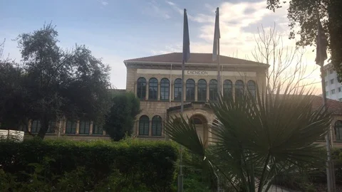 Long Time Lapse Shot of Elenion Primary School, Nicosia, Cyprus Stock Footage 101481205