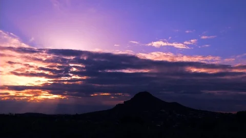 A long time lapse of a sunset in the south west in Arizona Stock Footage 74006039