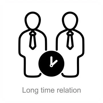 Long time relation Stock Illustration